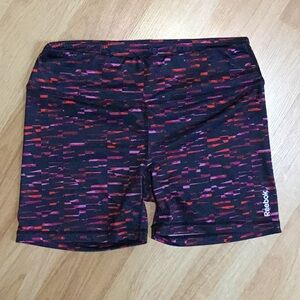 Reebok Women's Patterned Shorts - Black and Red